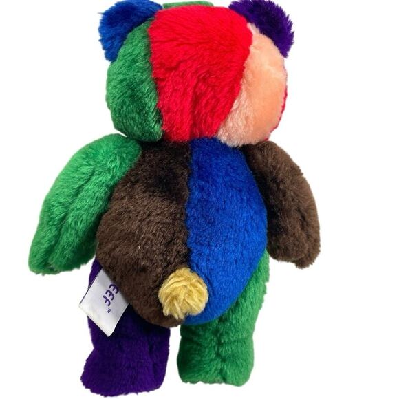 VTG 1996 PEE THE CHRISTMAS BEAR PATCHWORK TEDDY BEAR 9’ RARE PLUSHIE SQUEAKER - Picture 10 of 12